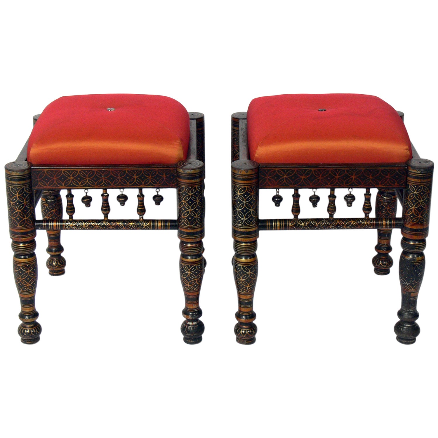 Pair of AP30 Piano Stools by Hans Wegner For Sale at 1stDibs