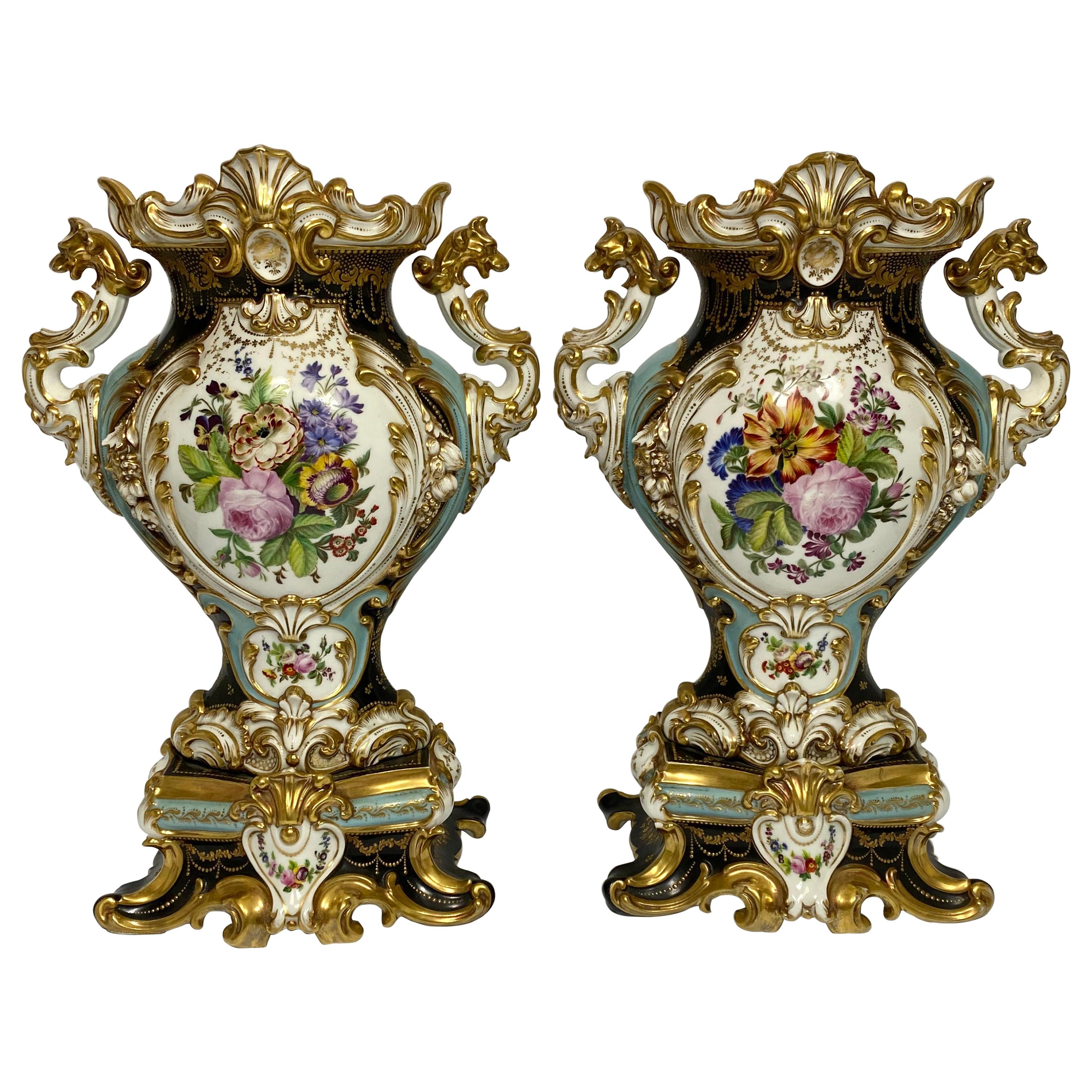 Pair of French Porcelain Vases, Probably Jacob Petit, circa 1840