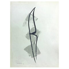 Toko Shinoda Signed Large Limited Edition Japanese Lithograph Print Moon, 1965