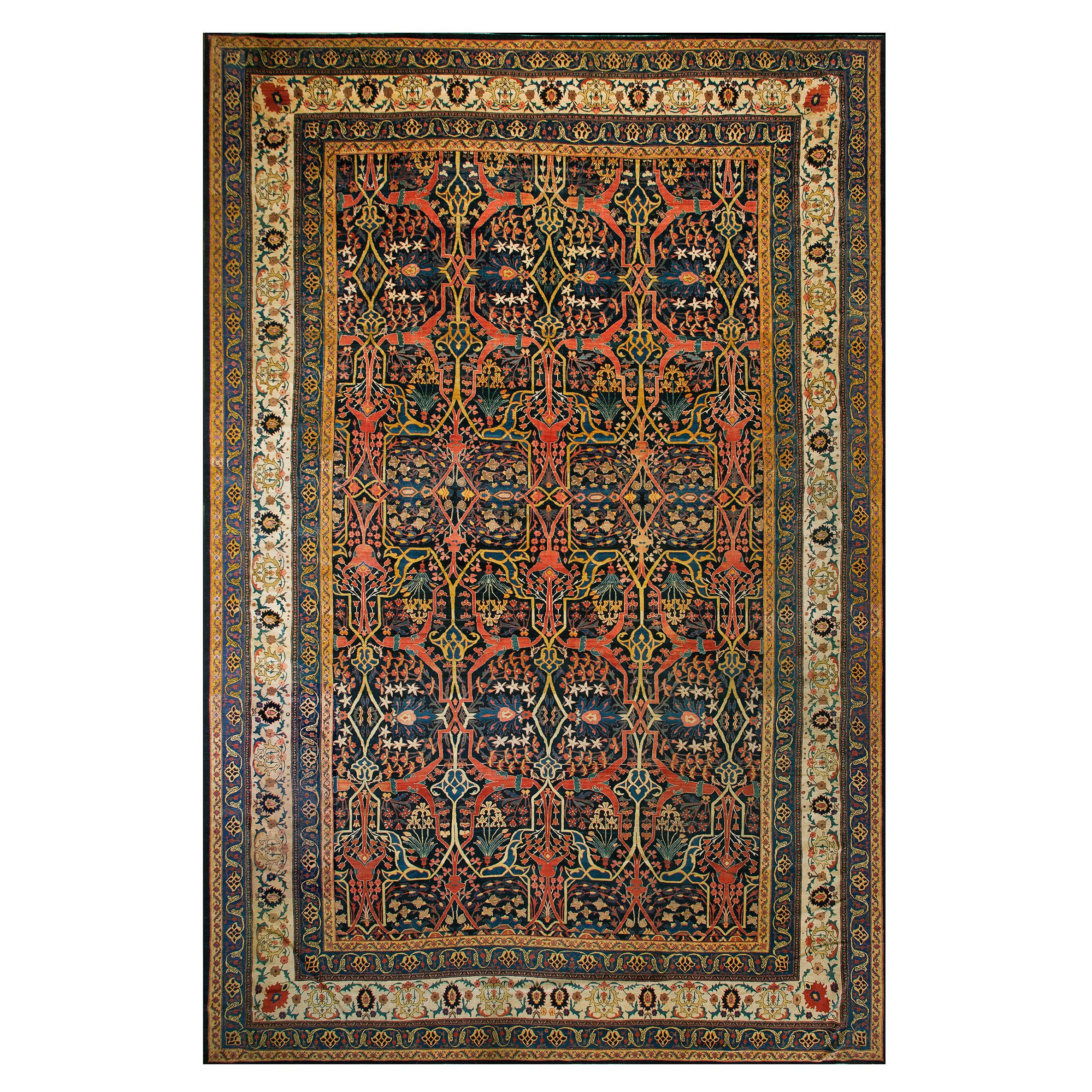 19th Century W.  Persian Senneh Garrus Carpet ( 13'10" x 20'9" - 422 x 632 )