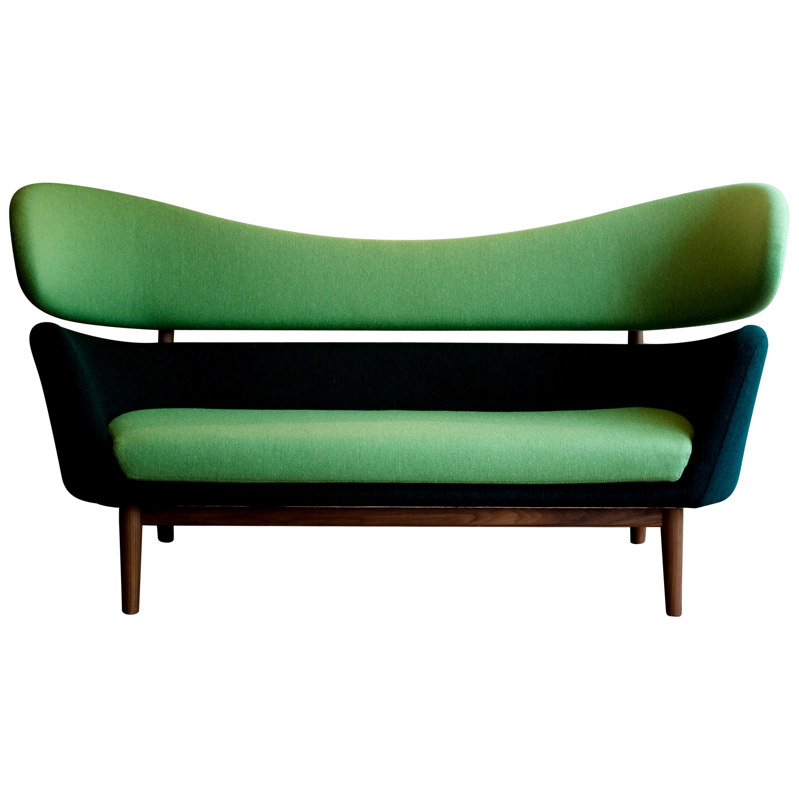 Finn Juhl 46 Sofa Couch Green Fabric Cutout For Sale at 1stDibs