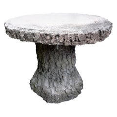 Used French Faux Bois Table or Garden Stool