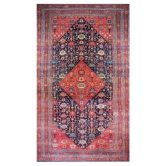 Antique 19th Century W. Persian Bijar Carpet with Harshang Pattern