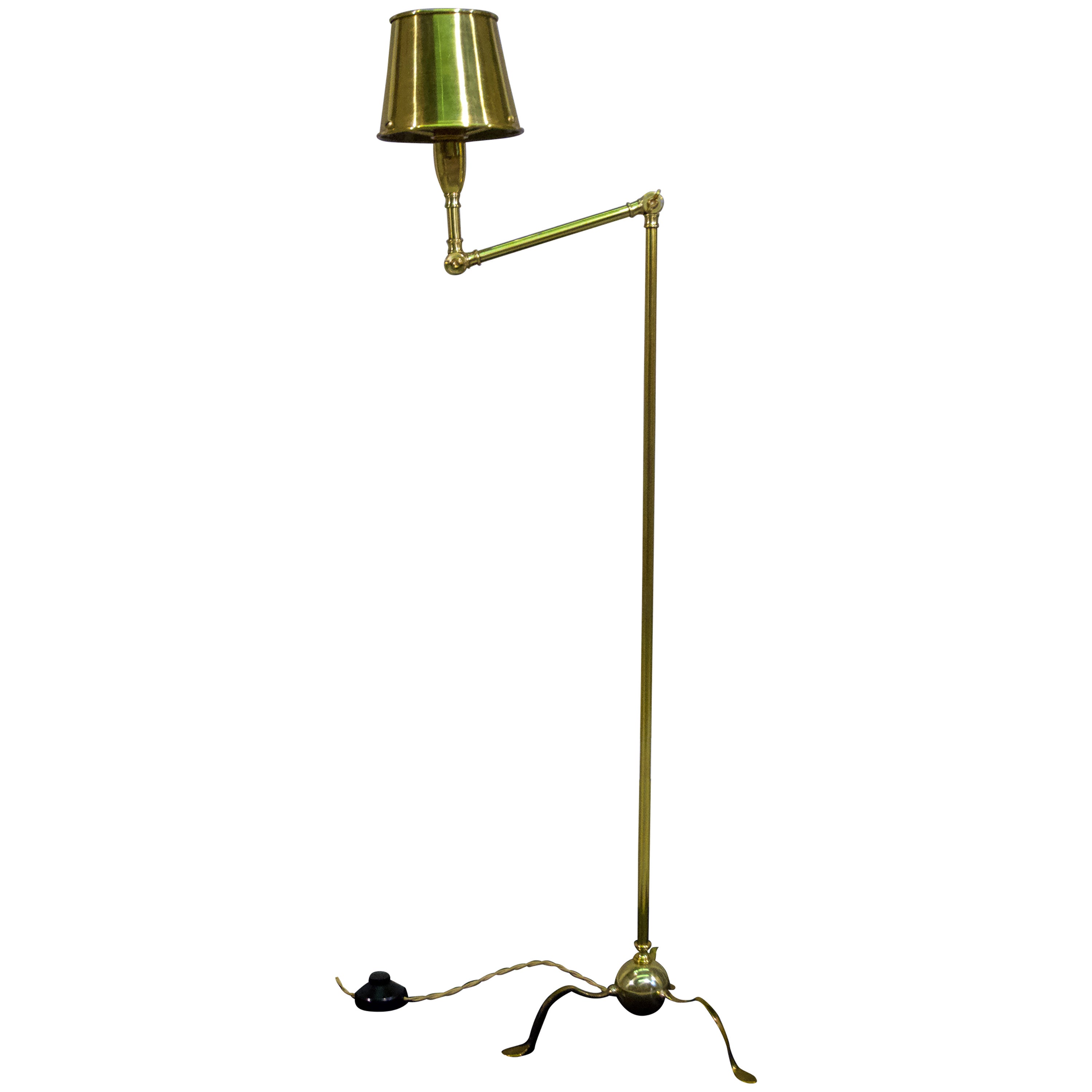 Silver Plated Reading Lamp For Sale at 1stDibs
