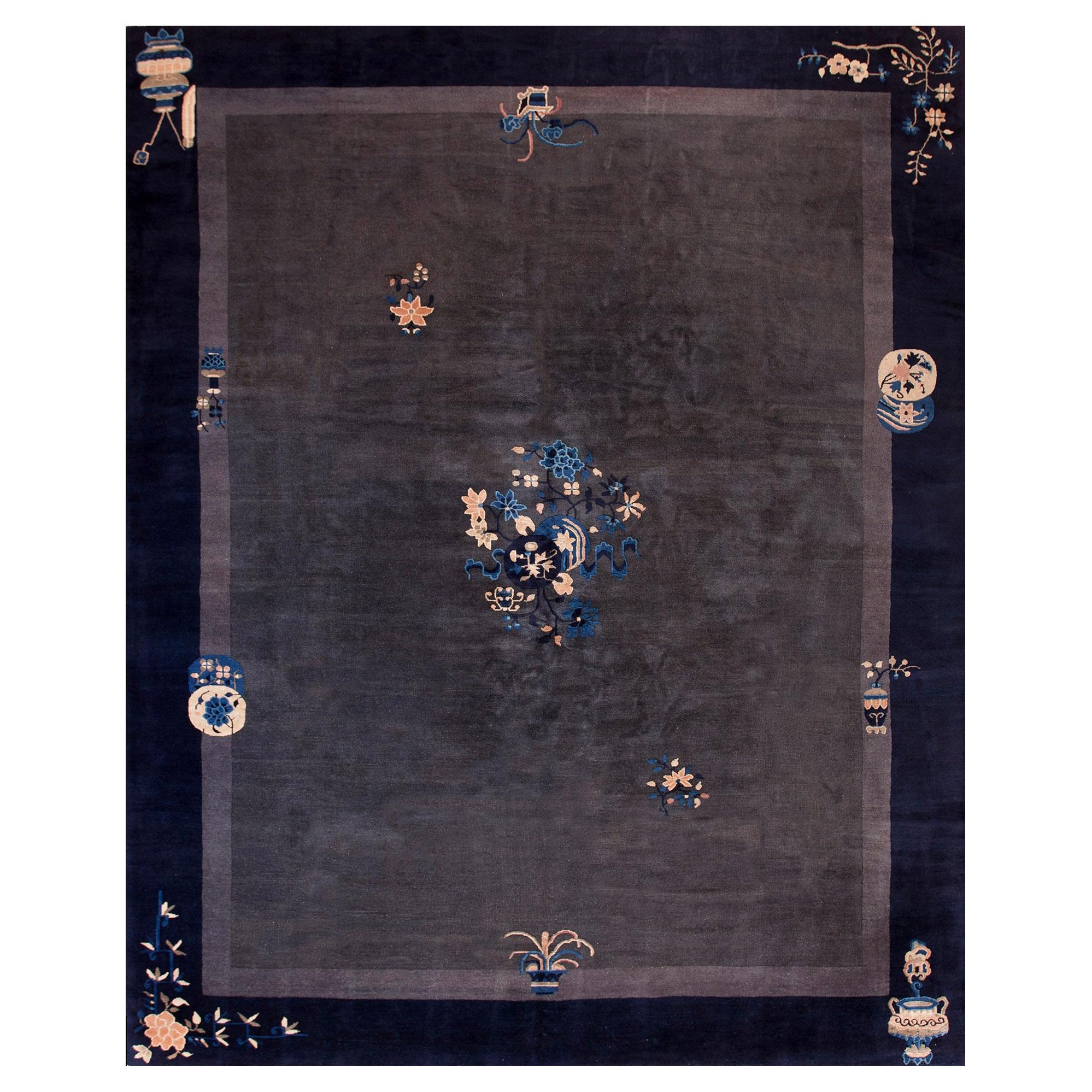 1920s Chinese Peking Carpet ( 10' x 12'6" 305 x 380 cm ) For Sale