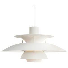 Poul Henningsen PH 5 Pendelleuchte für Louis Poulsen in monochromem Weiß