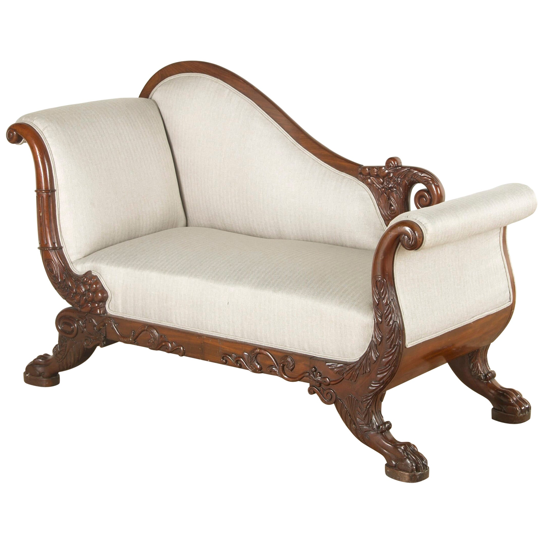 19th Century Carved Style Settee For Sale at 1stDibs