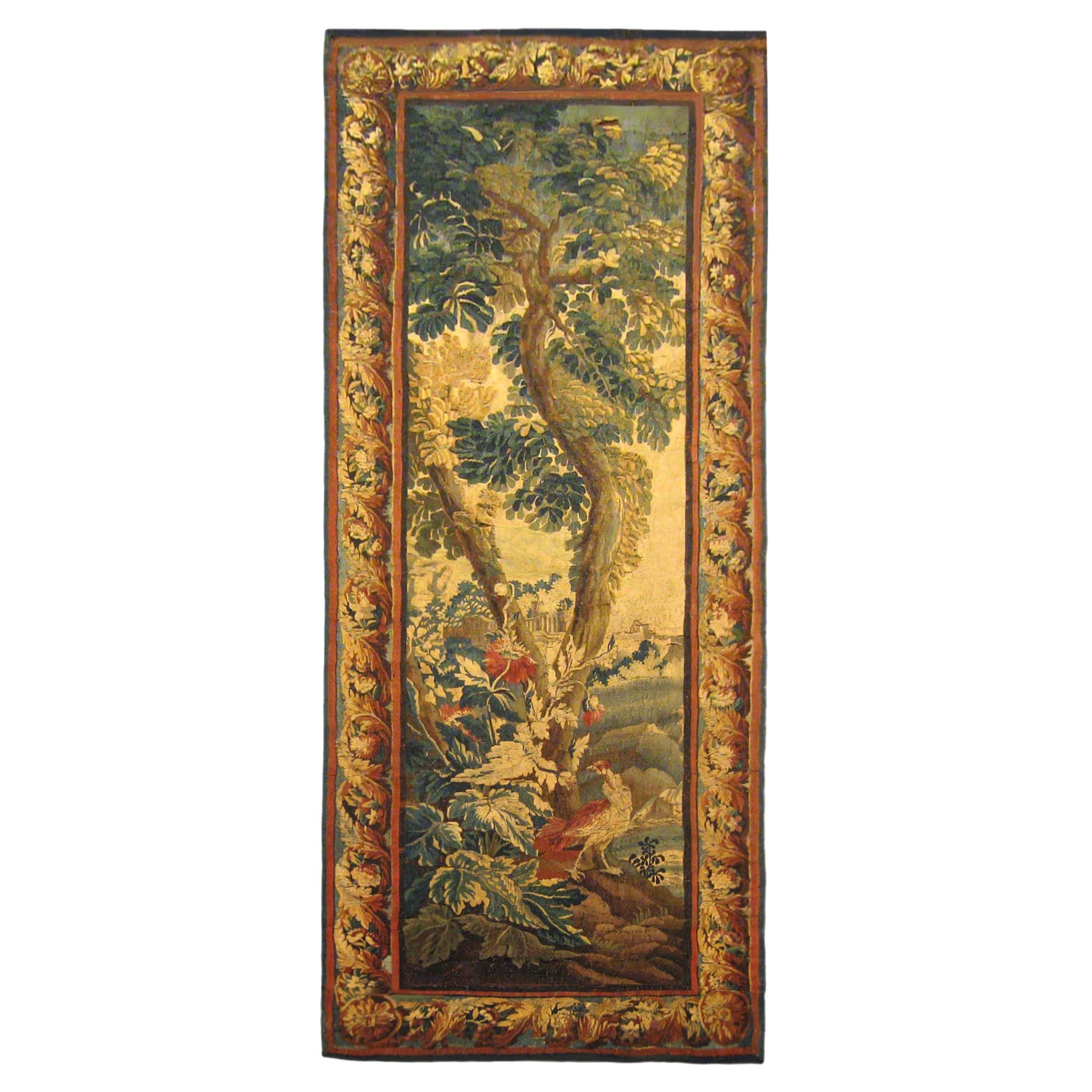Rare Subject Flemish Verdure Wall Tapestry, circa 1640 at 1stDibs