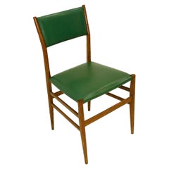 Vintage Gio Ponti Mid-Century Modern Ashwood "Leggera 646" Italian Chairs, 1950s