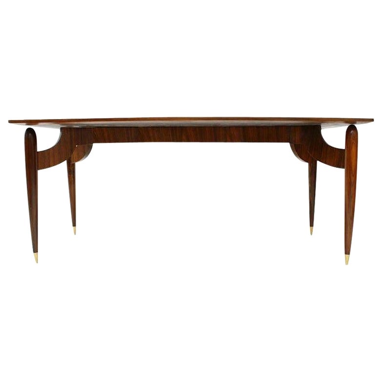 Mid-Century Modern in the Style of Carlo Mollino Italian Dining Table For Sale