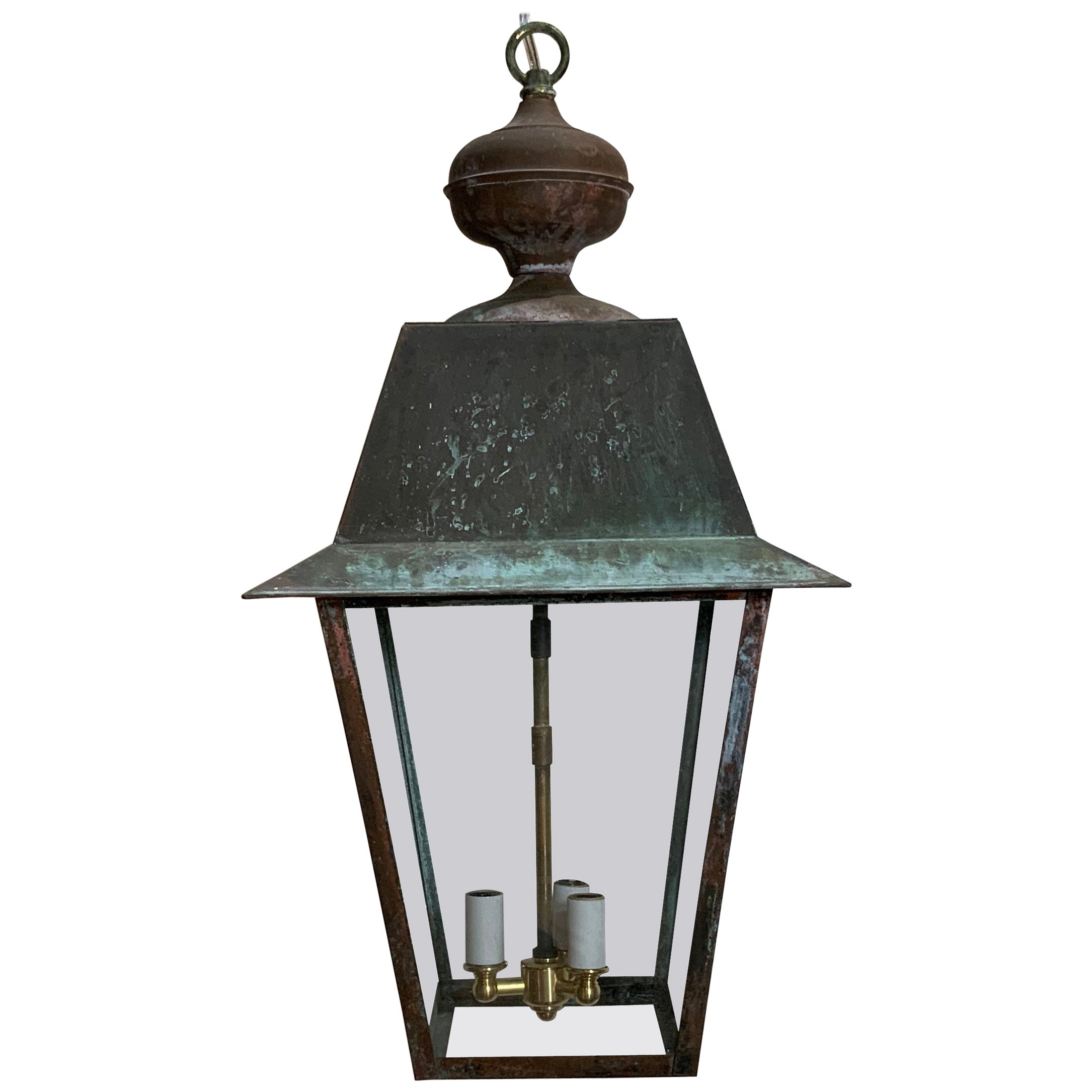 Superb Solid Brass Chandelier Lantern Style at 1stDibs