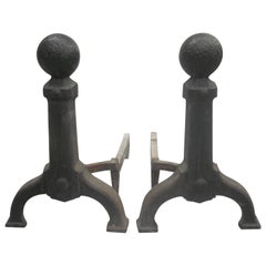 Retro Pair of French, 1930s, Andirons