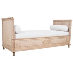 Antique Late 19th Century French Oak Day Bed