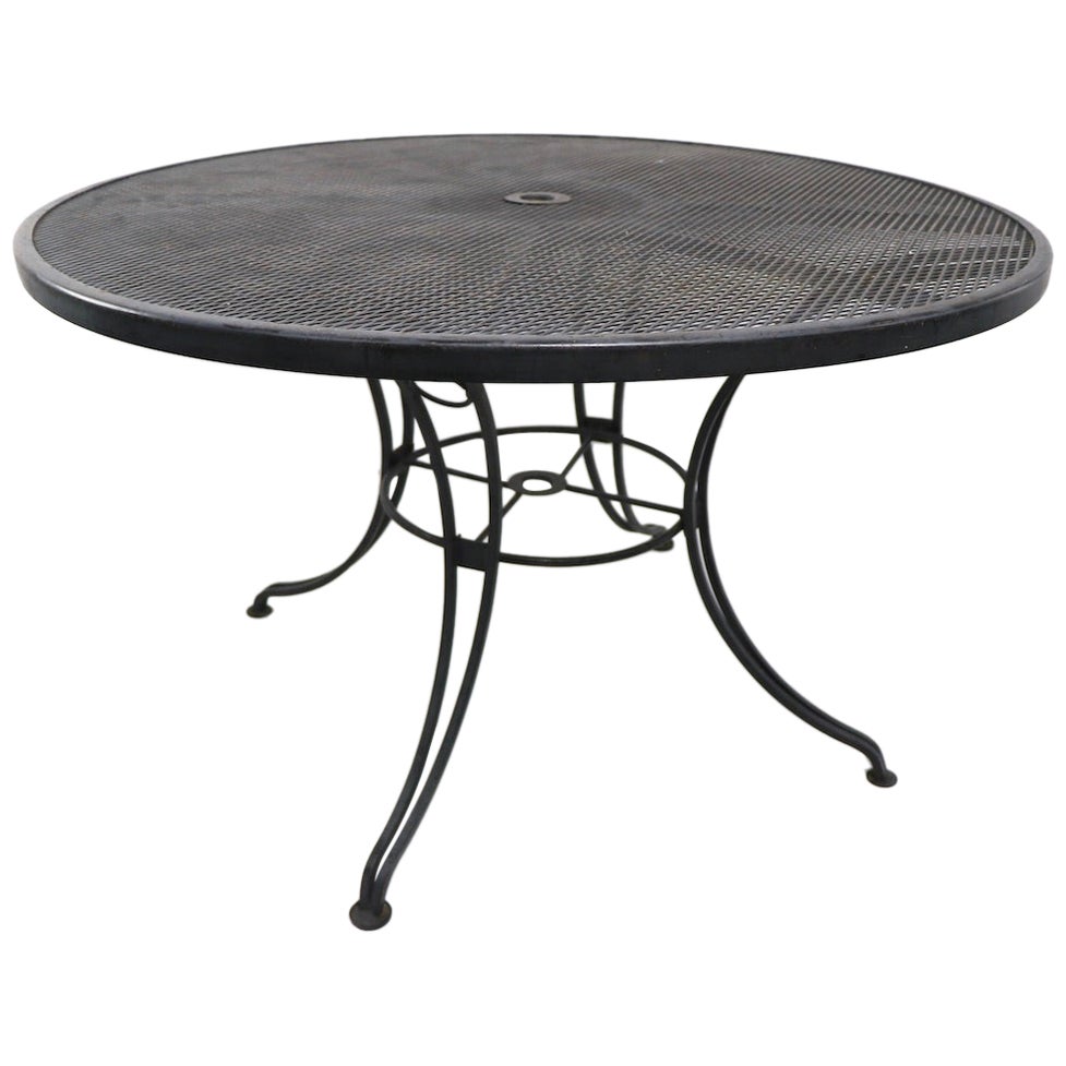 Neoclassical Style Round Cast Iron Garden Patio Table at 1stDibs