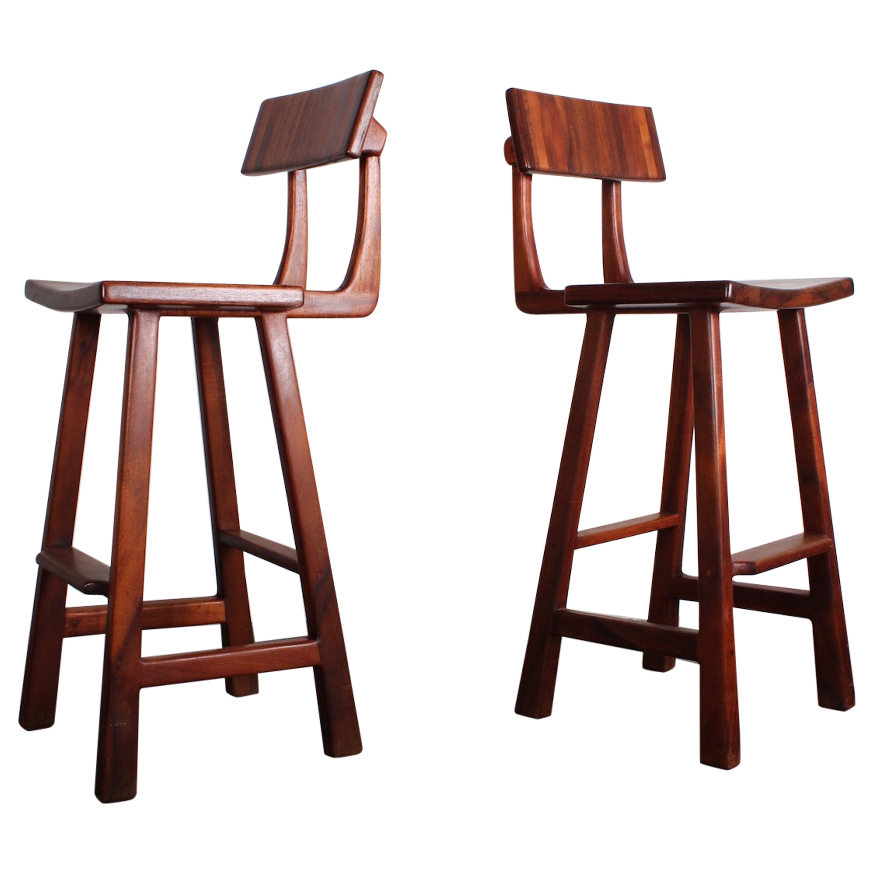 Pair of "Kenya" Counterheight Barstools by Axis at 1stDibs