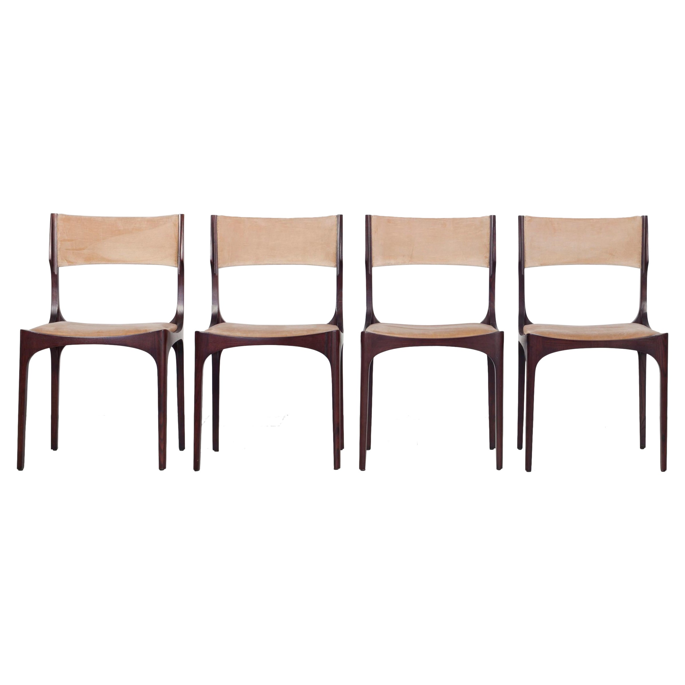 Set of 4 Giuseppe Gibelli Elisabetta Chairs, Sormani, Italy, 1963