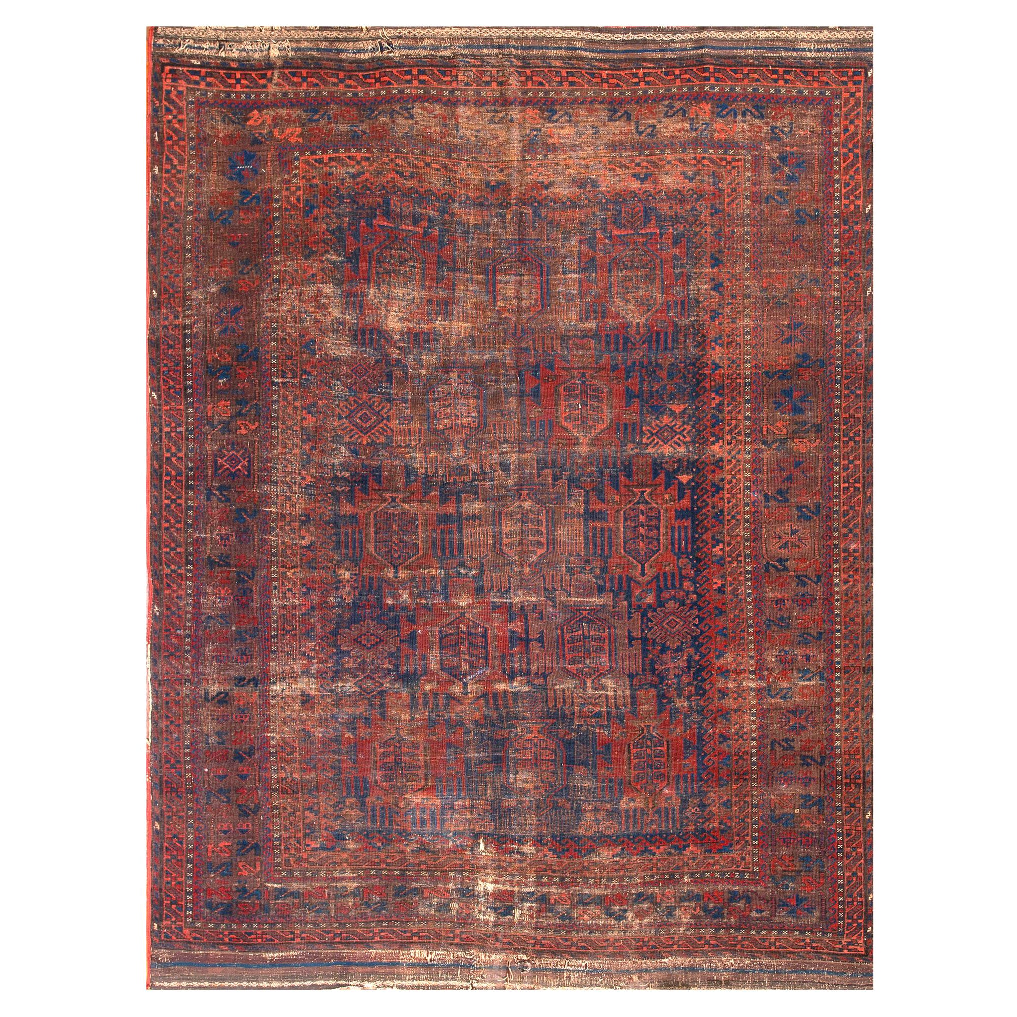 Late 19th Century Persian Baluch Carpet ( 6' x 8'4"- 182 x 254 cm ) For Sale