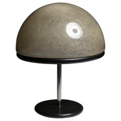 Lámpara de mesa redonda de fibra de vidrio Modelo para Luci, Italia, años 70