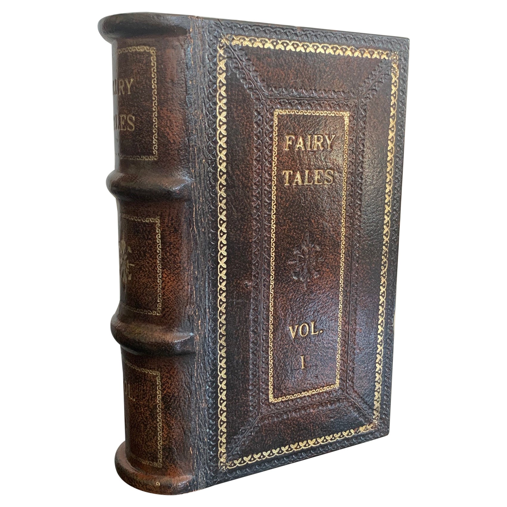 Leather Faux Book Box at 1stDibs