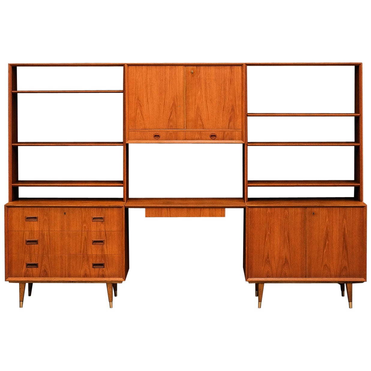 MCM Orange Plastic Modular Shelving 