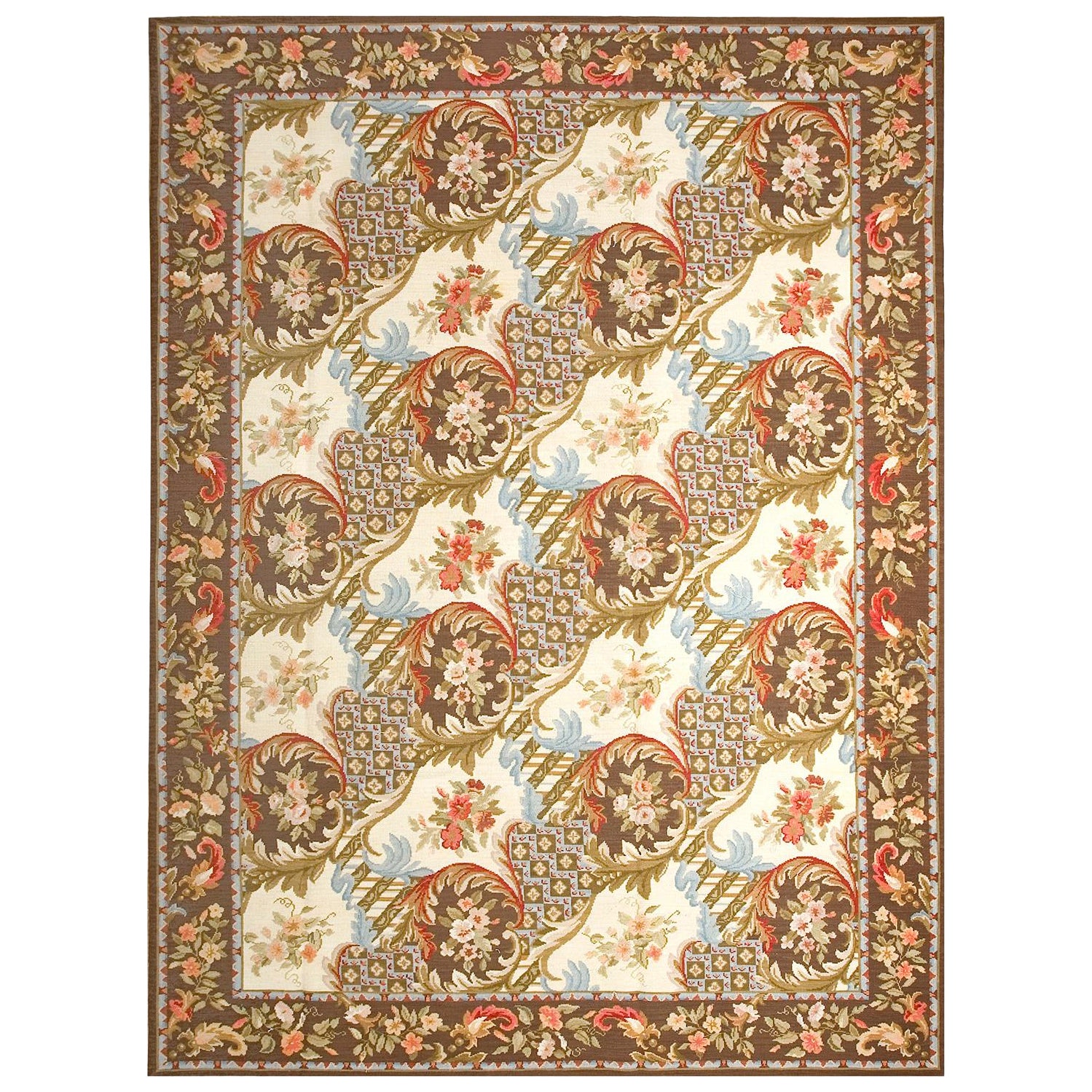 Contemporary Needlepoint Flat Weave Carpet (9' x 12' - 274 x 365)