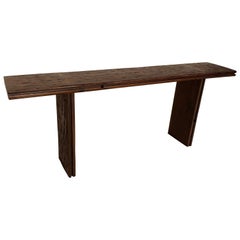 Antique Century Old Barn Wood Table Island Console
