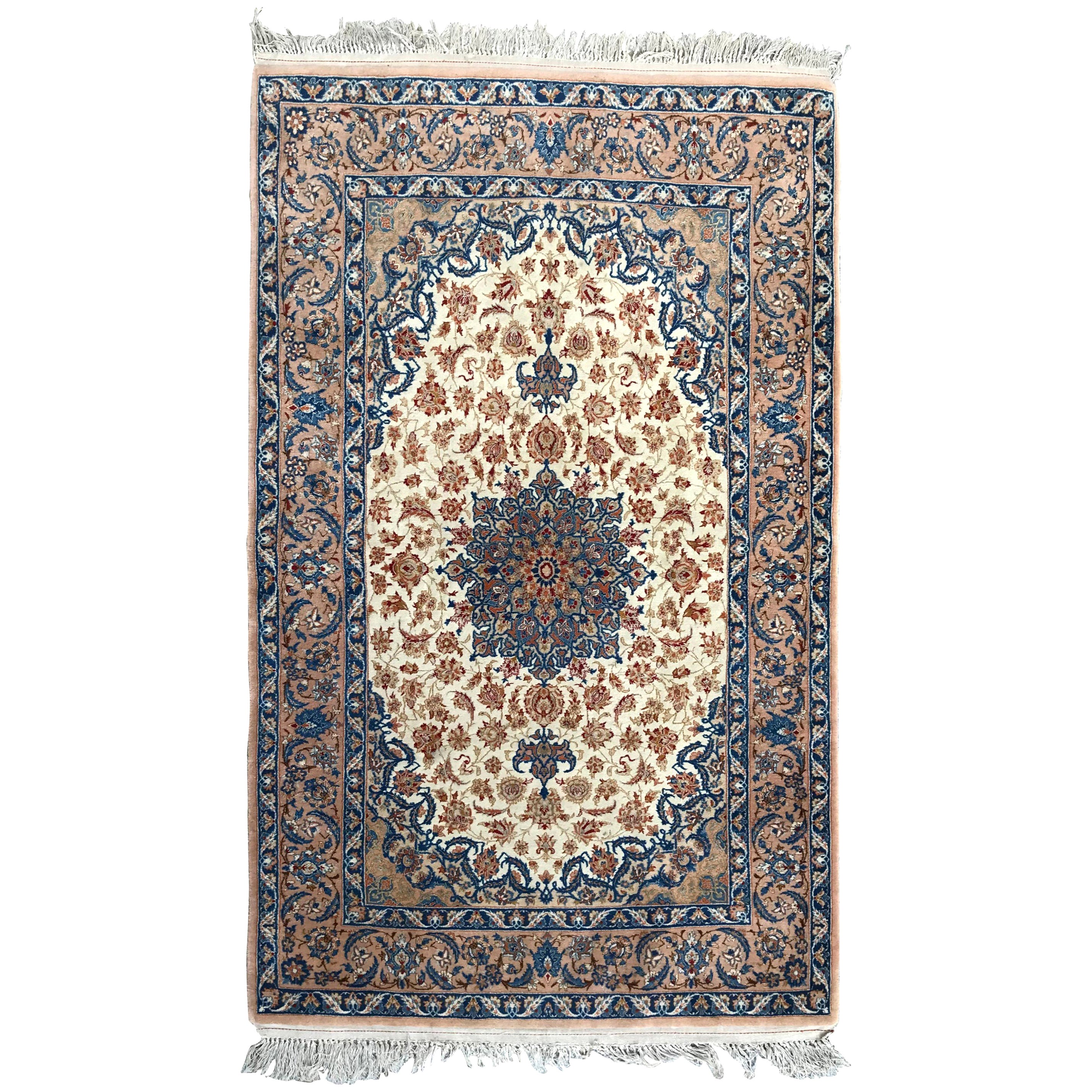 Nice Sino Persian Fine Silk Rug For Sale at 1stDibs