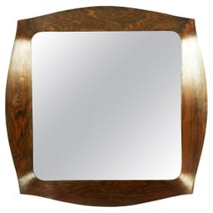 Vintage Italian Teak and Silvered Glass 1960s Mirror Savinio by Campo E Graffi for Home