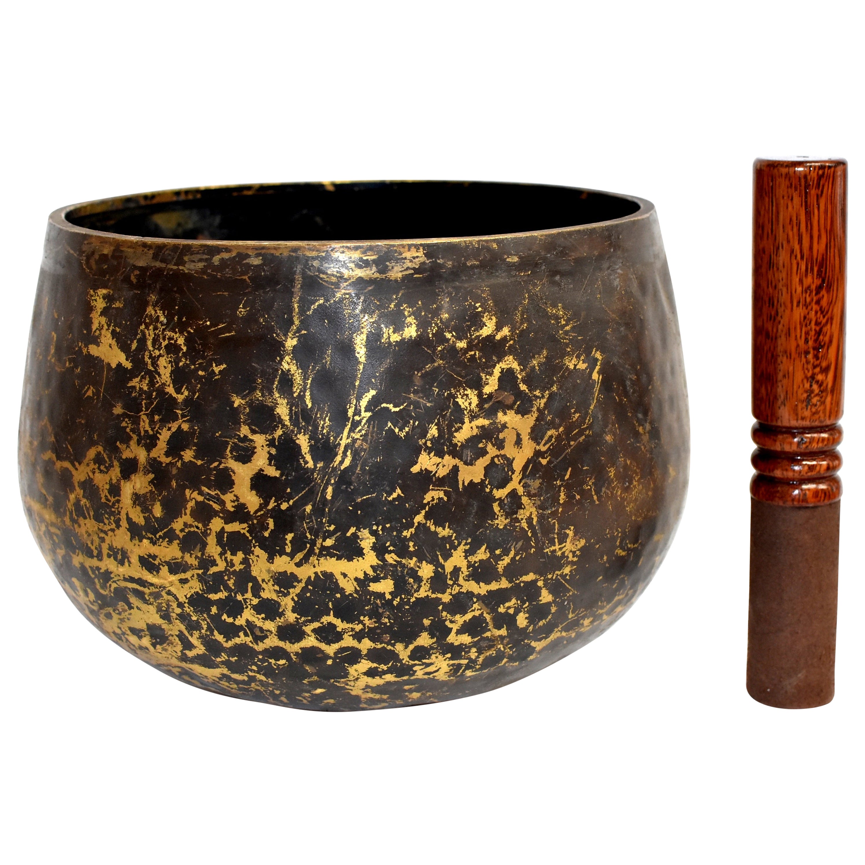 Antique Japanese Singing Bowl with Raised Dots at 1stDibs