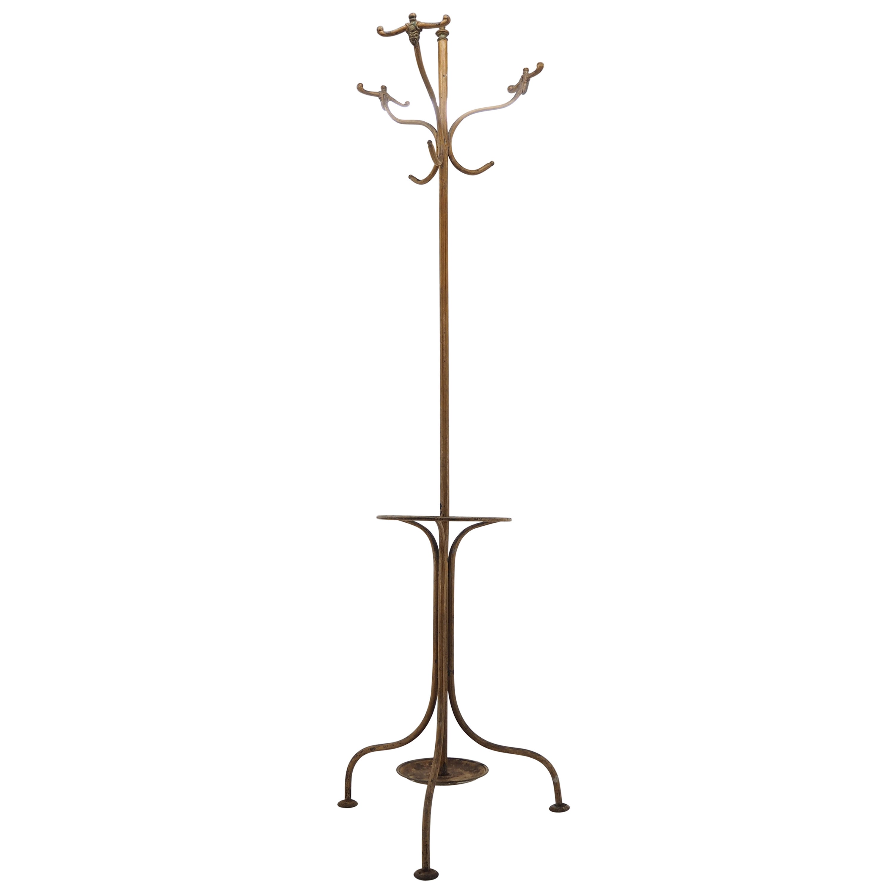 Unique Victorian Style Cast Iron Coat and Hat Rack at 1stDibs