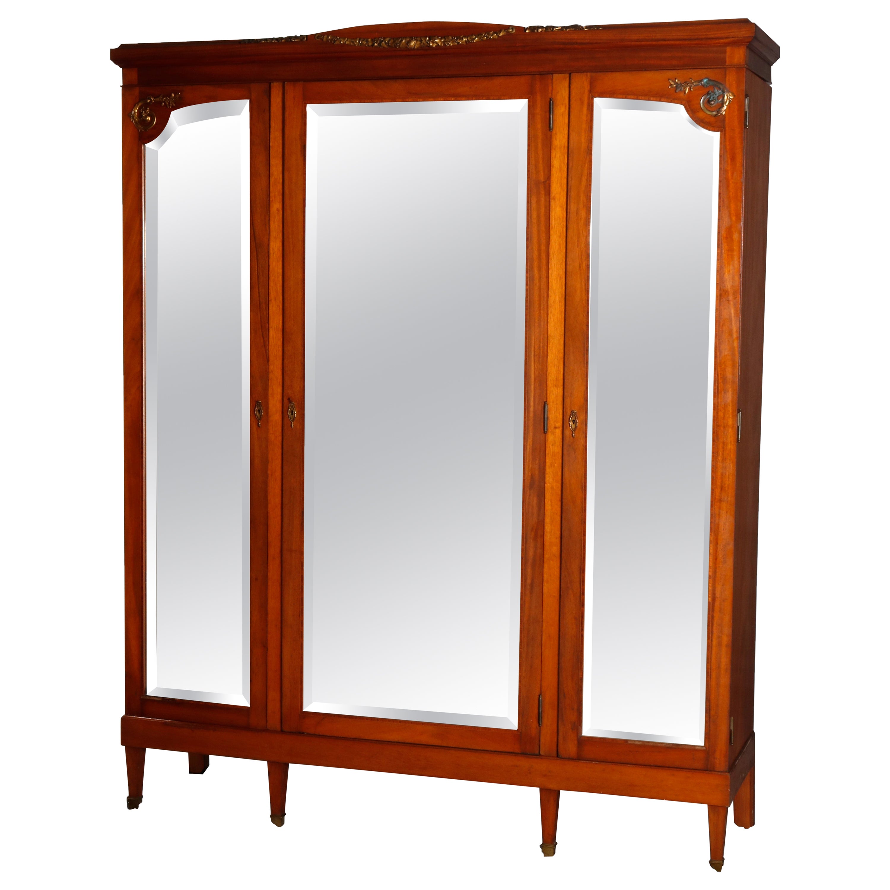 French 19th Century Transitional St. TwoDoor Mahogany and Ormolu