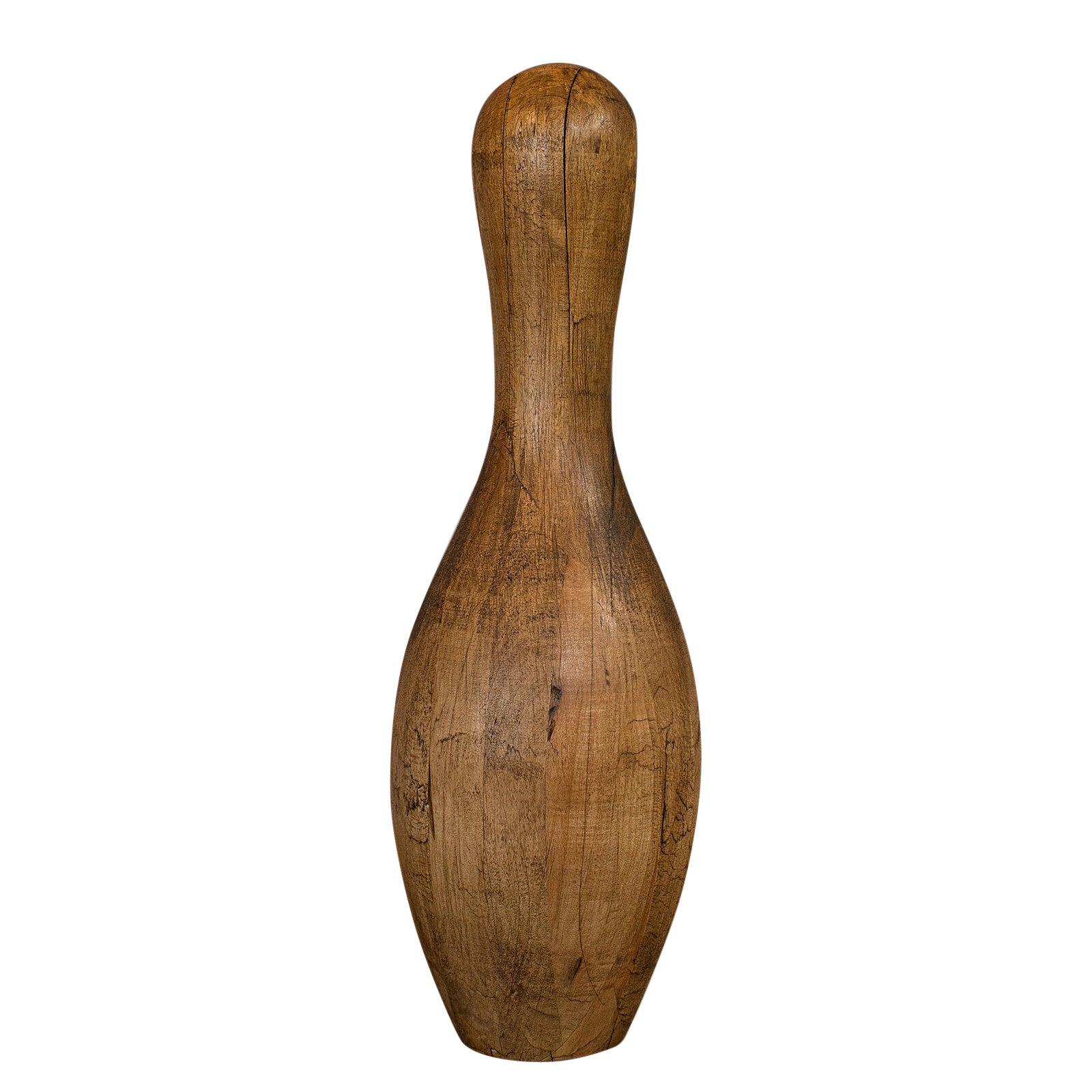 3 Wooden Antique Bowling Pins For Sale at 1stDibs