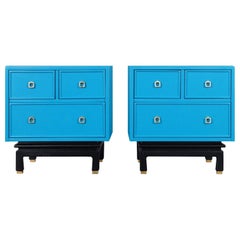 Vintage Lacquered Nightstands by American of Martinsville