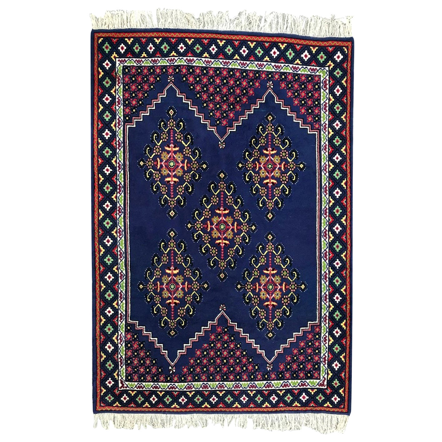 Large Moroccan North African Vintage Berber Rug at 1stDibs