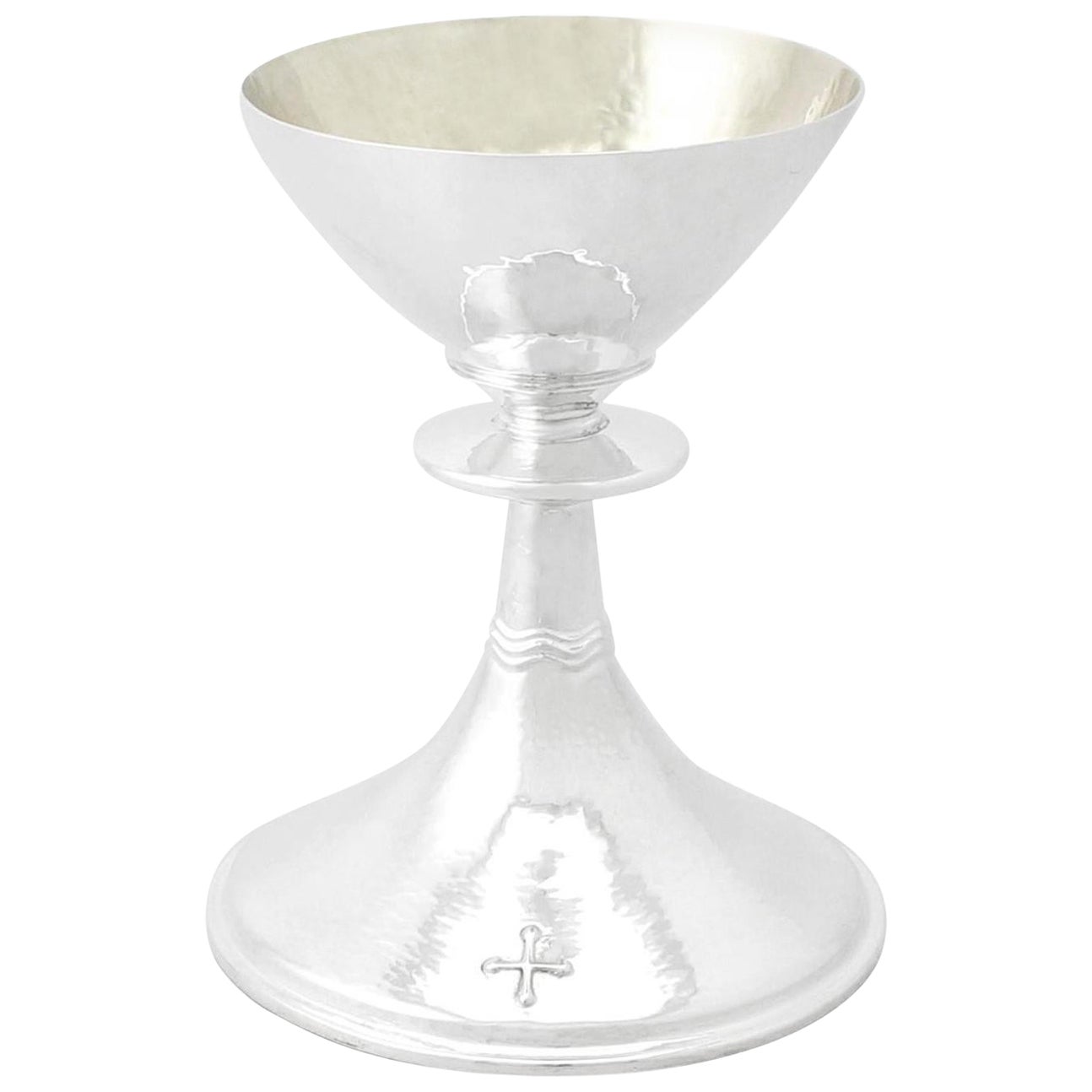 Cáliz inglés vintage de plata de ley estilo Jorge VI Arts & Crafts en venta