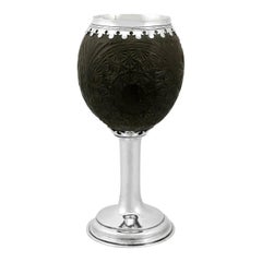 19th Century Silver Mounted Coconut Cup