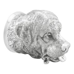 Estribera contemporánea de plata de ley de James R. Biggins