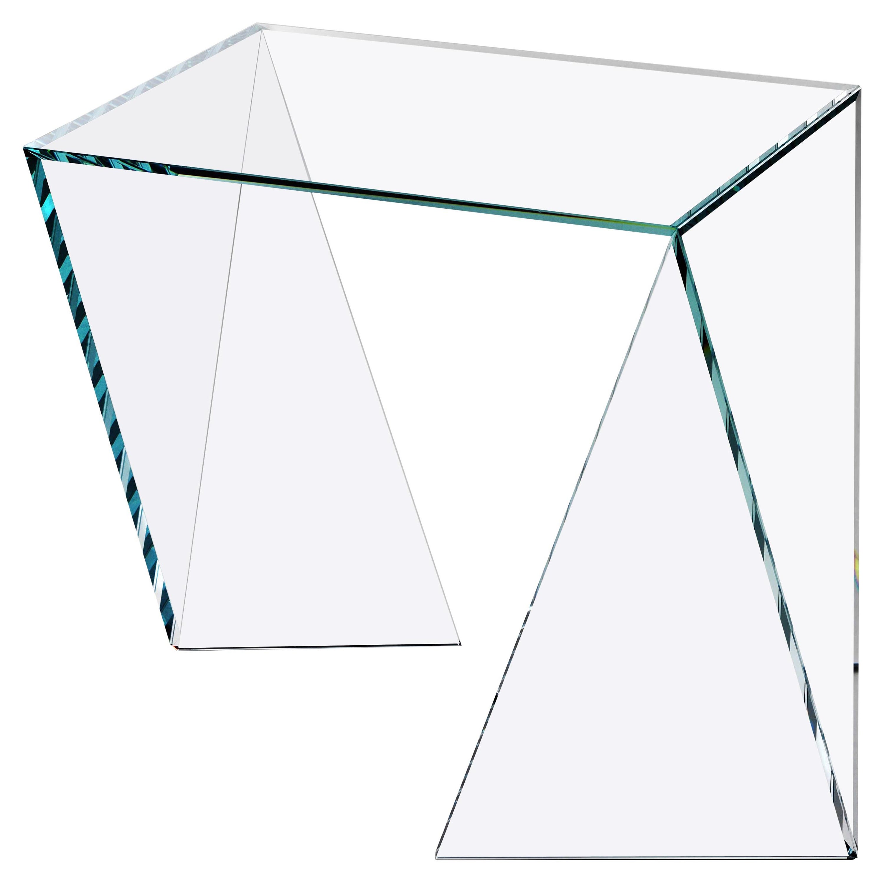 Side Table End Table Glass Crystal Limited Edition Contemporary Italian