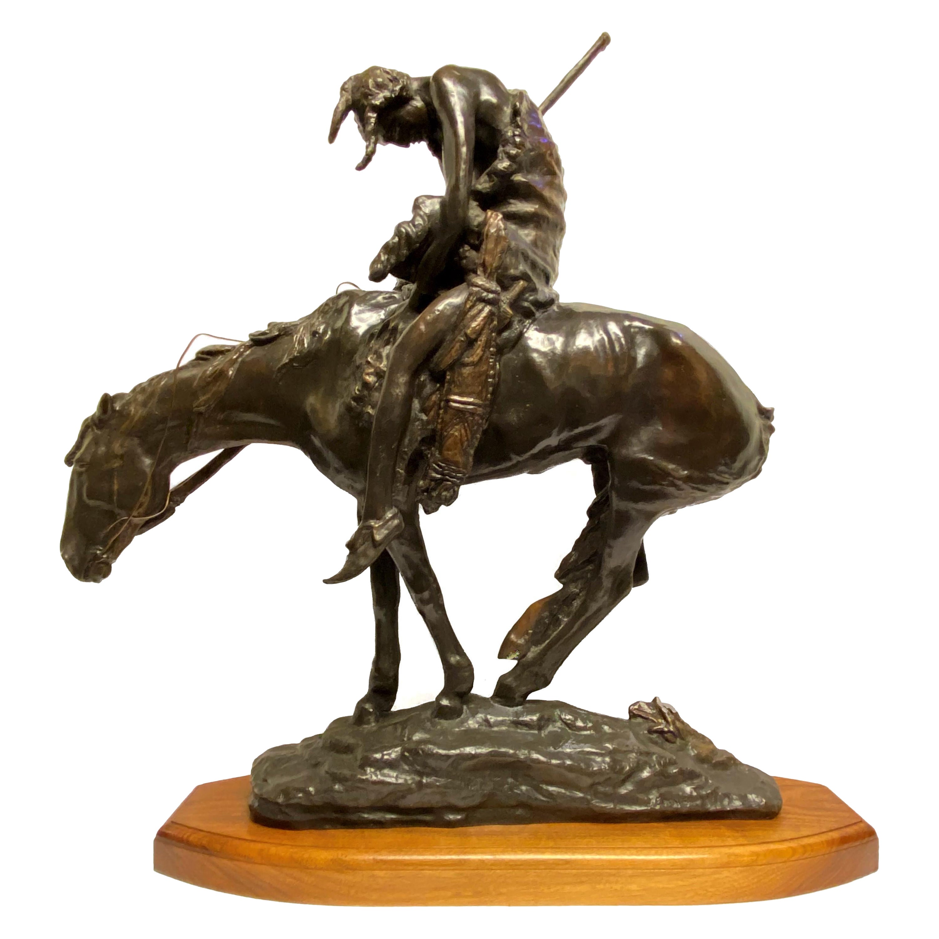 Bronze d'après James Earl Fraser (1876-1953) Intitulé End of the Trail  en vente