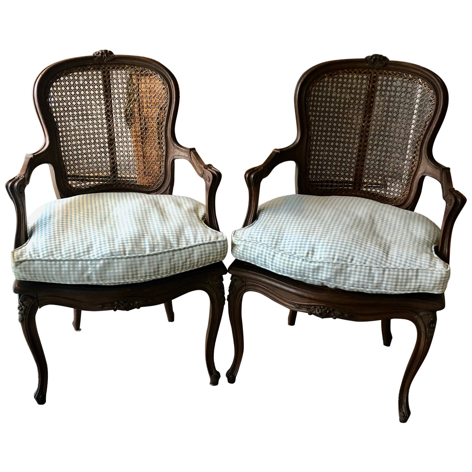 Pair of Country French Armchairs at 1stDibs