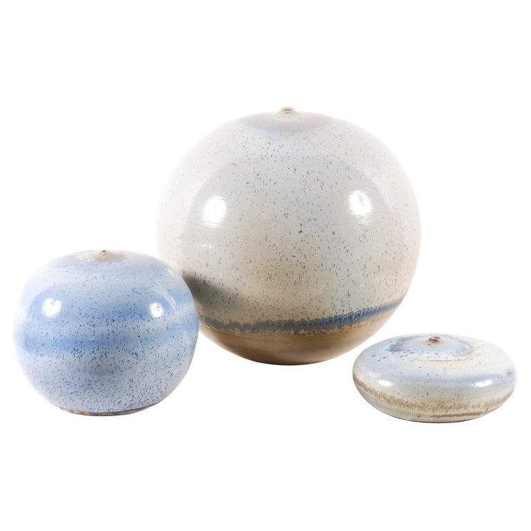 Antonio Lampecco, Set of 3 Spherical Ceramics For Sale at 1stDibs | antonio  lampecco signature
