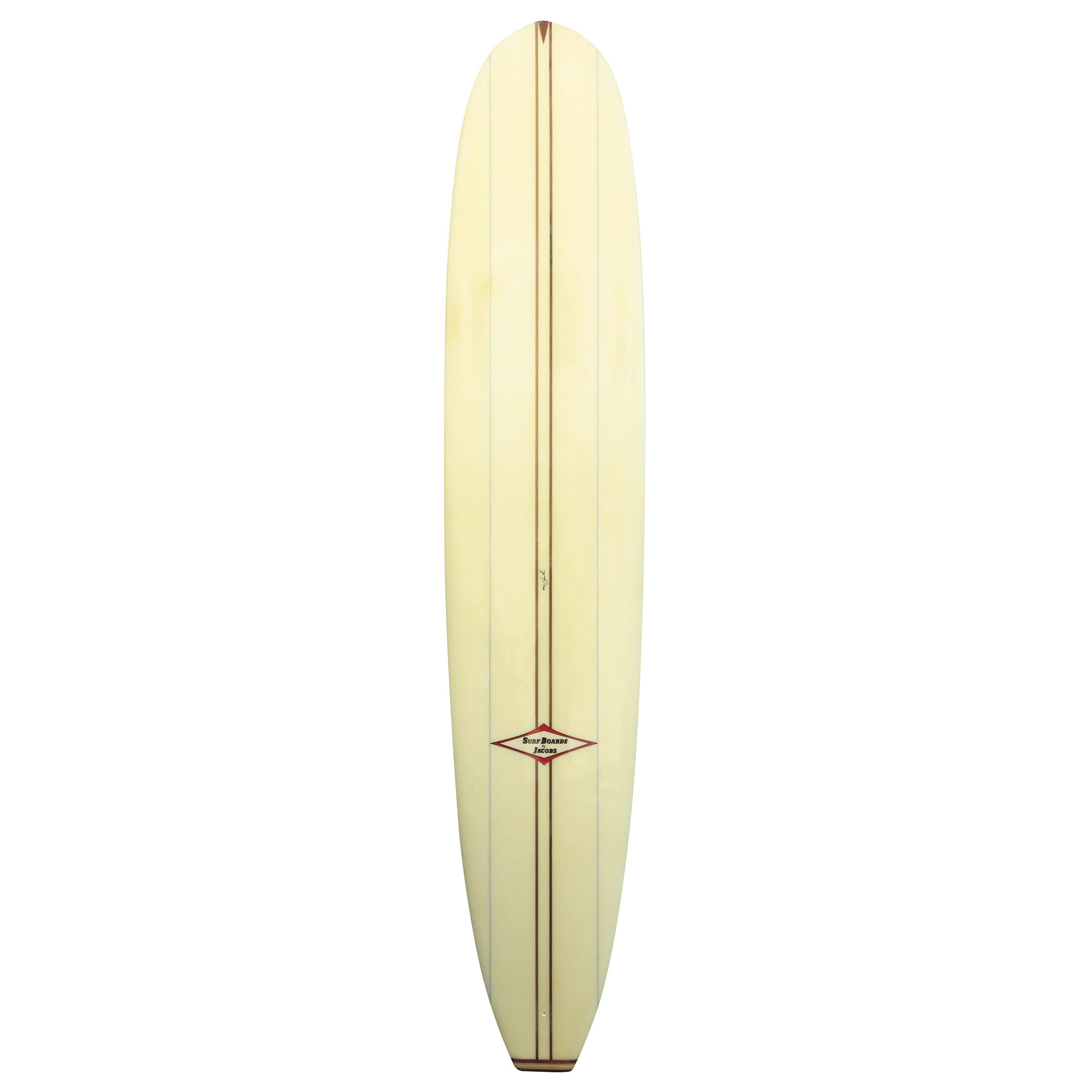 Vintage 1950s Velzy and Jacobs Wooden Surfboard For Sale at 1stDibs