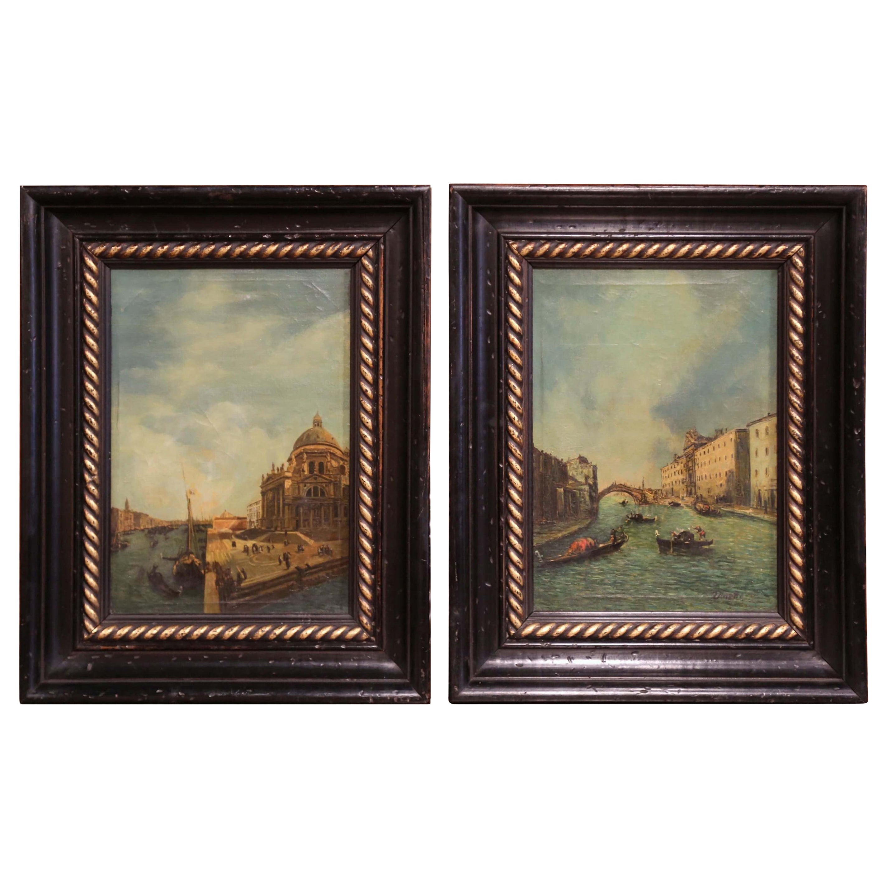 Framed Painting Signed C. Muller for Carl Muller For Sale at