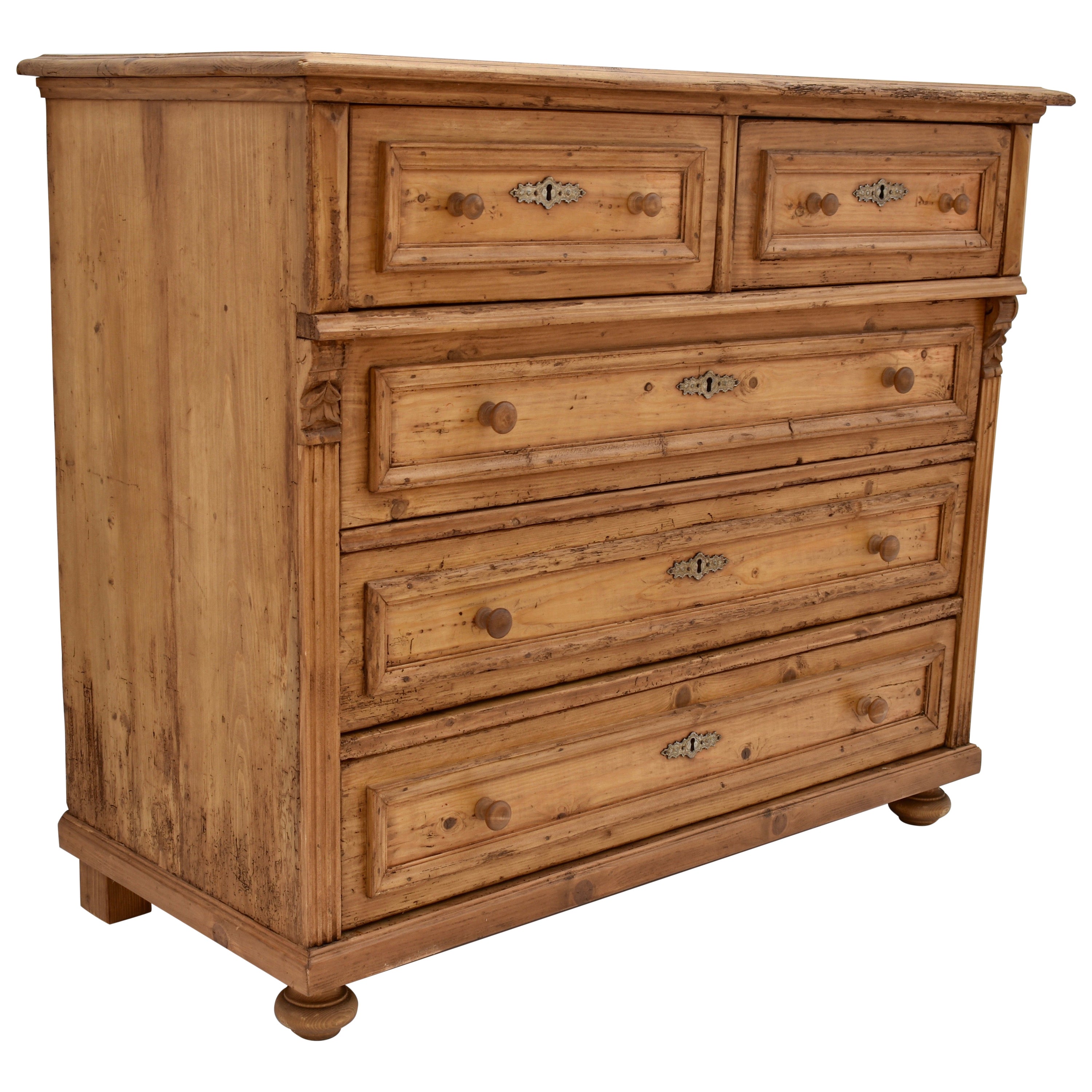 Antique Light Pine Chest of Drawers For Sale at 1stDibs