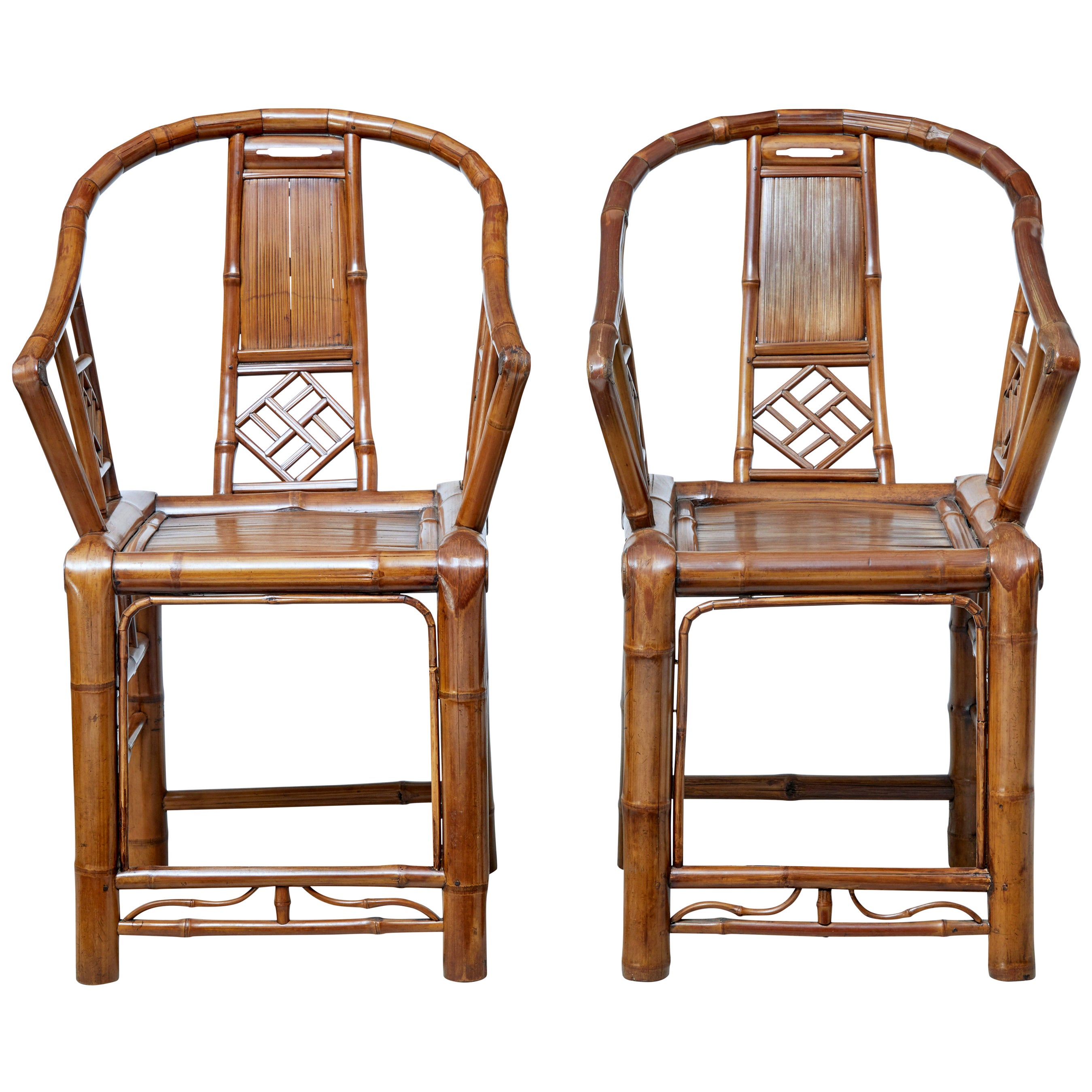 Pair of Sri Lankan Easy Armchairs, Sri Lanka, Late 20th Century For