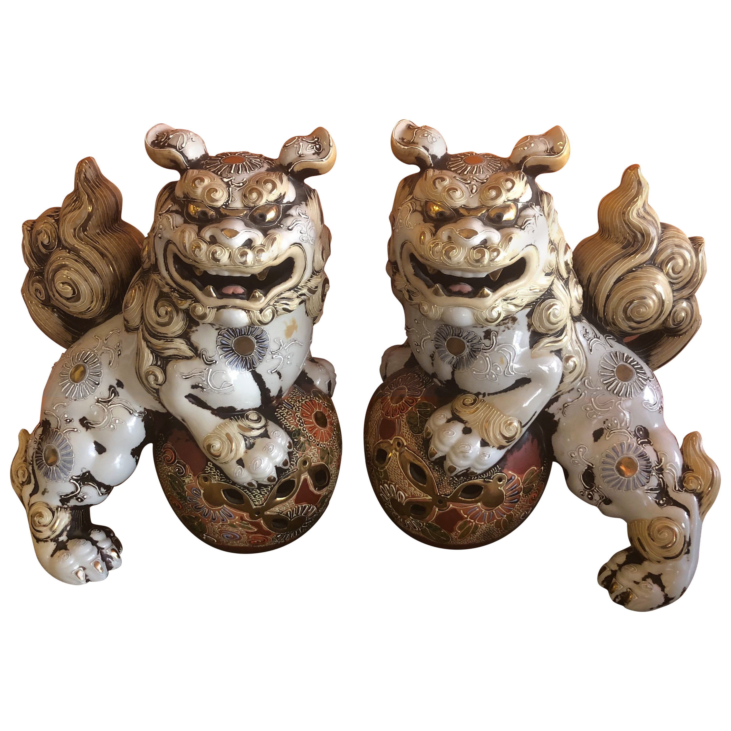 Large Chinese Ceramic Foo Dog, 1970s For Sale at 1stDibs