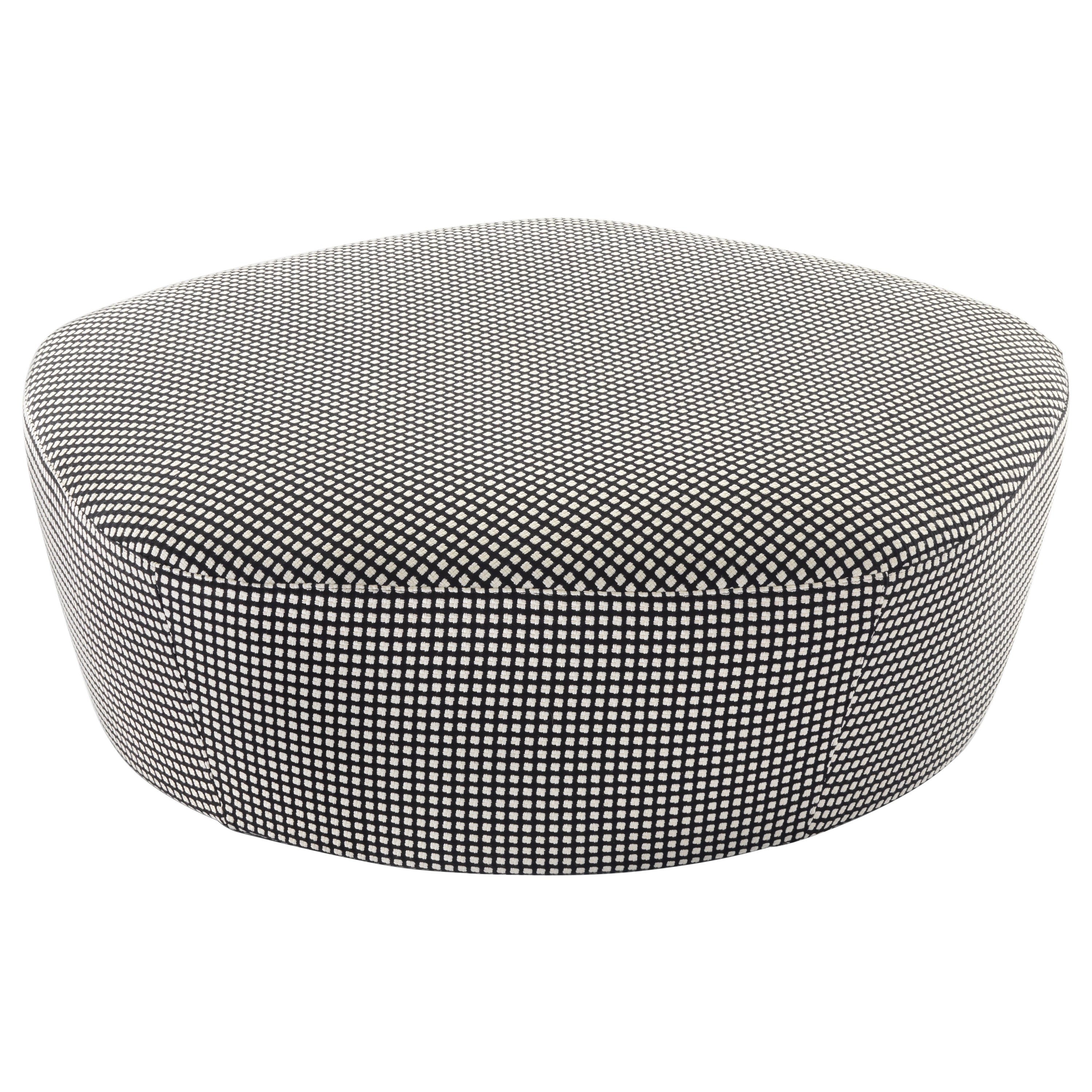 Arflex Cousy Pouf in Grey Oxford Fabric and Beech Wood by Vincent Van ...