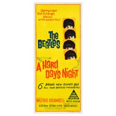 The Beatles 'A Hard Day's Night' Original Vintage Movie Poster, Australian, 1964