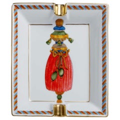 Cenicero de Porcelana Hand Made de Estilo Italiano con Elegante Decoración