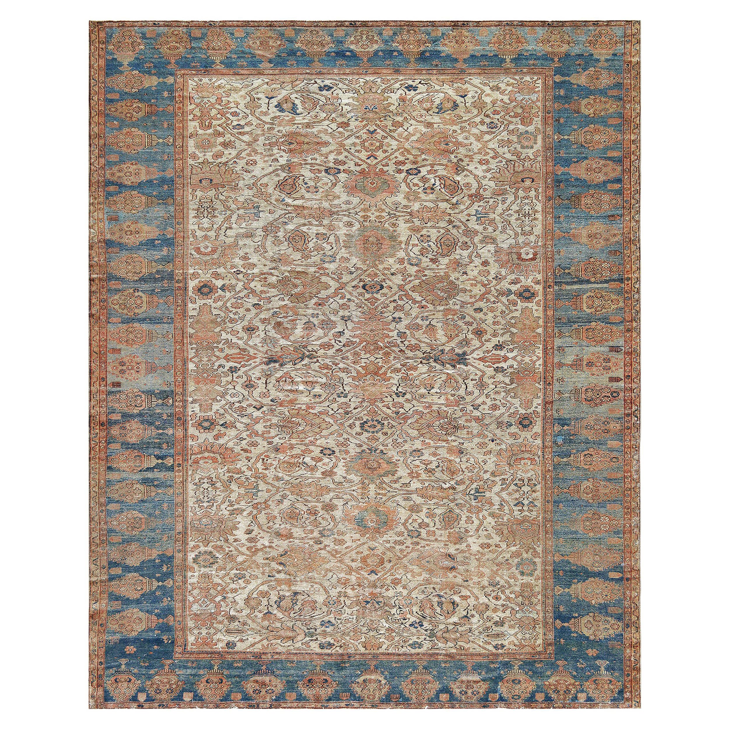 Traditional Handwoven Wool Persian Ziegler Sultanabad Rug For Sale